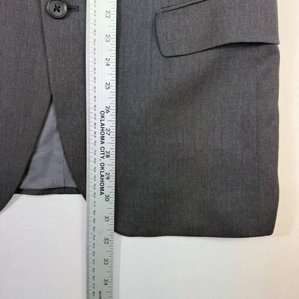 Banana Republic Blazer Men 40R Charcoal Grey Lanificio Italian Wool Tailored Fit
